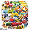 50 Construction Vehicle Tool Stickers - Cute & Waterproof for Kids' Notebooks & Diaries