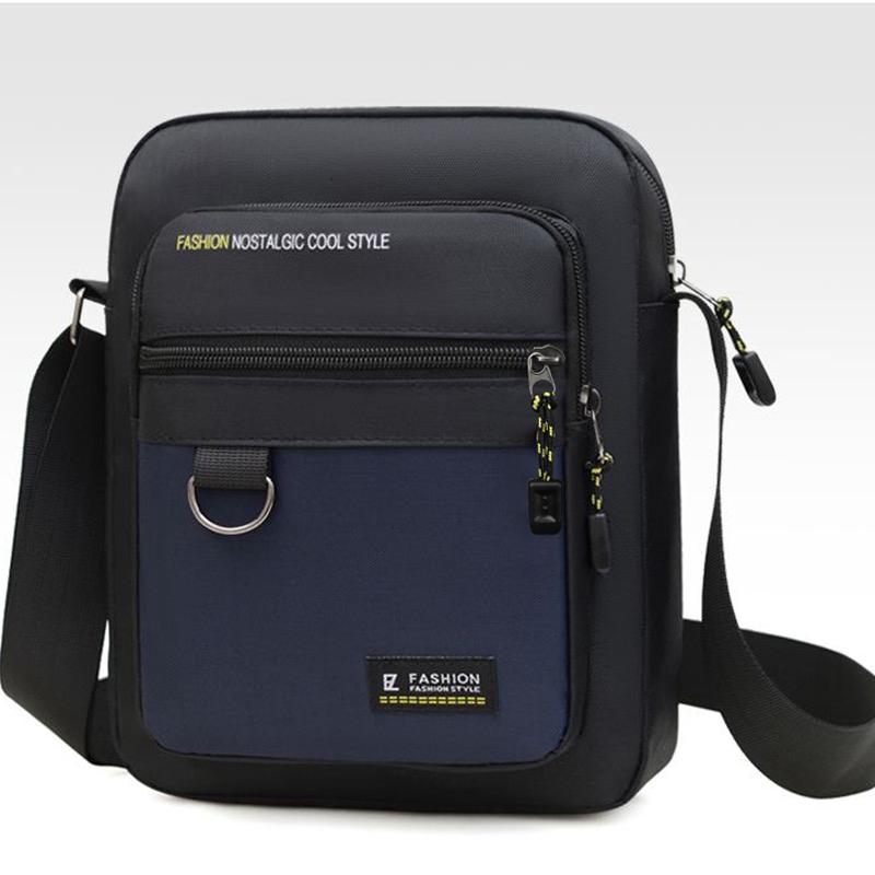 Durable Men's Crossbody Bag, Water Resistant Nylon Shoulder Purse with Multi-pocket Design for Daily Commute & Travel