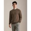 YOUNGOR Men's Wool Blend Seamless Knit Round Neck Sweater