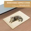 Zelfverwarmende Kattenmat Pluche Thermische Hondenpad met Antislip Onderkant Niet-Elektrische Huisdierverwarmingspad met Afneembare Wasbare Hoes voor Binnen- en Buitengebruik