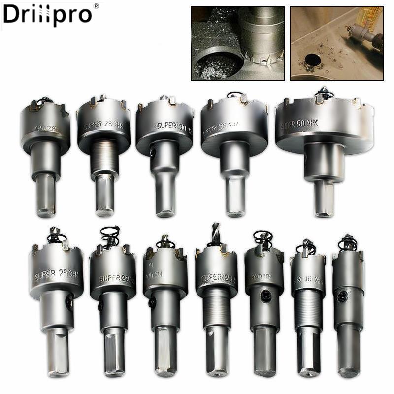 

Drillpro 12 шт./компл. кольцевая пила, сверло из сплава, карбида, кобальтовой стали, резак из нержавеющей стали, пластина из железа, набор для резки металла
