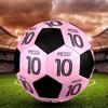 Messi 10 Soccer Ball Colorful All Ages Machine Stitched PVC Competition Ready Durable High-Bounce.SIZE5