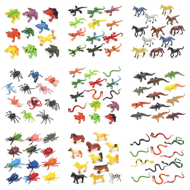 Wild Animal & Marine Insect Farm Model: Dinosaur Soft Glue Toy Set for Kids