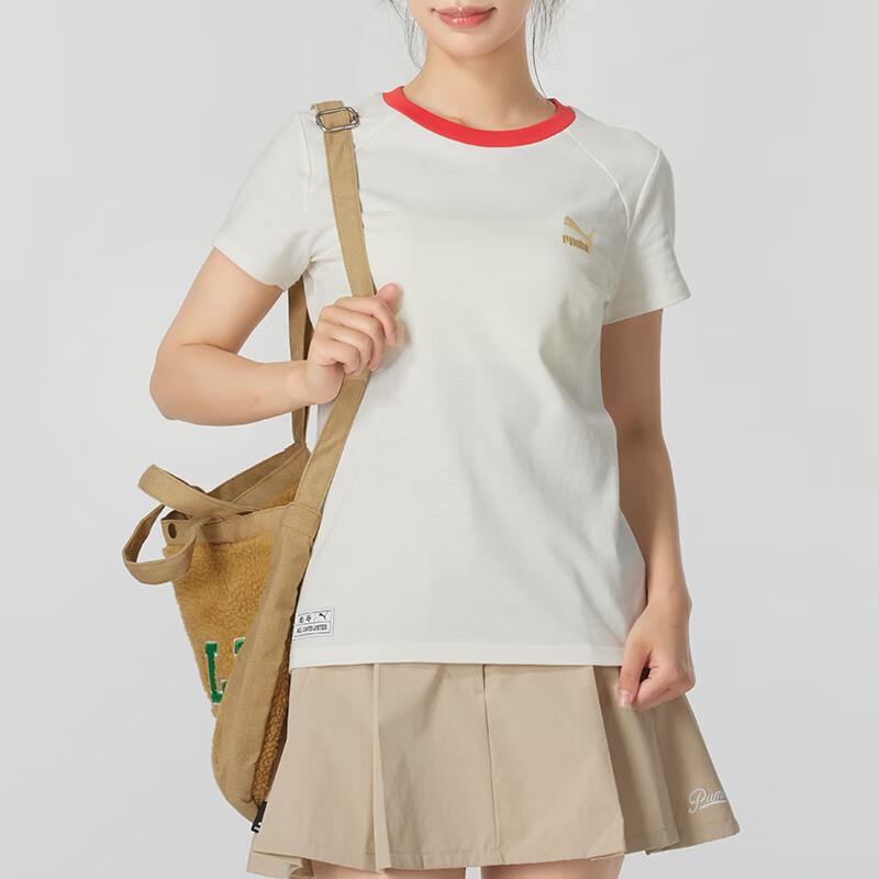 New PUMA Regular T Shirt Women's White 629234-65