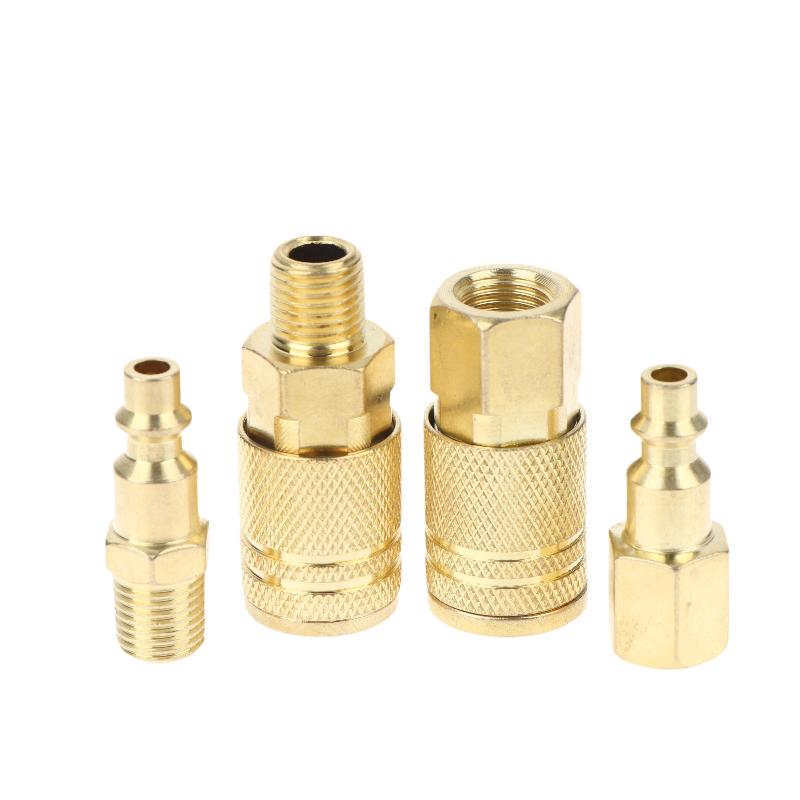 US Type Air Hose Quick Connect Plug & Coupler With 1/4 NPT Fitting Male Thread American Standard Pneumatic Accessories