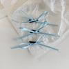 3Pcs Sweet Thin Silk Ribbon Bowknot Hair Clips  Cute Barrettes For Women Girls Colorful Lace Hair Clip Hair Accessories