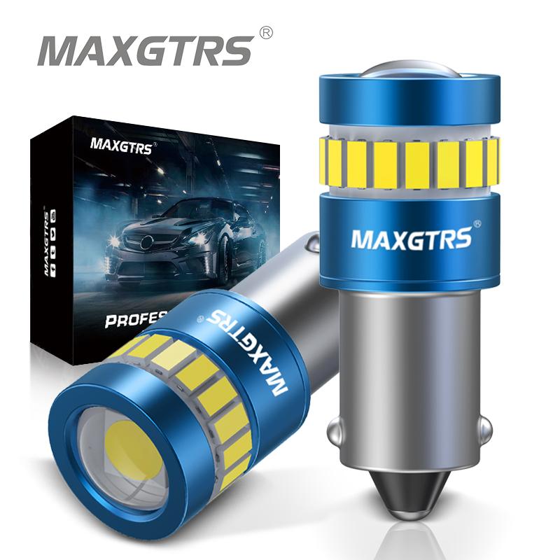 MAXGTRS 2x Car Auto BA9S Bax9s BAY9S Led T4W Wedge W5W 3030 Chip Interior Bulb T2W T3W H5W Parking DRL License Plate Light