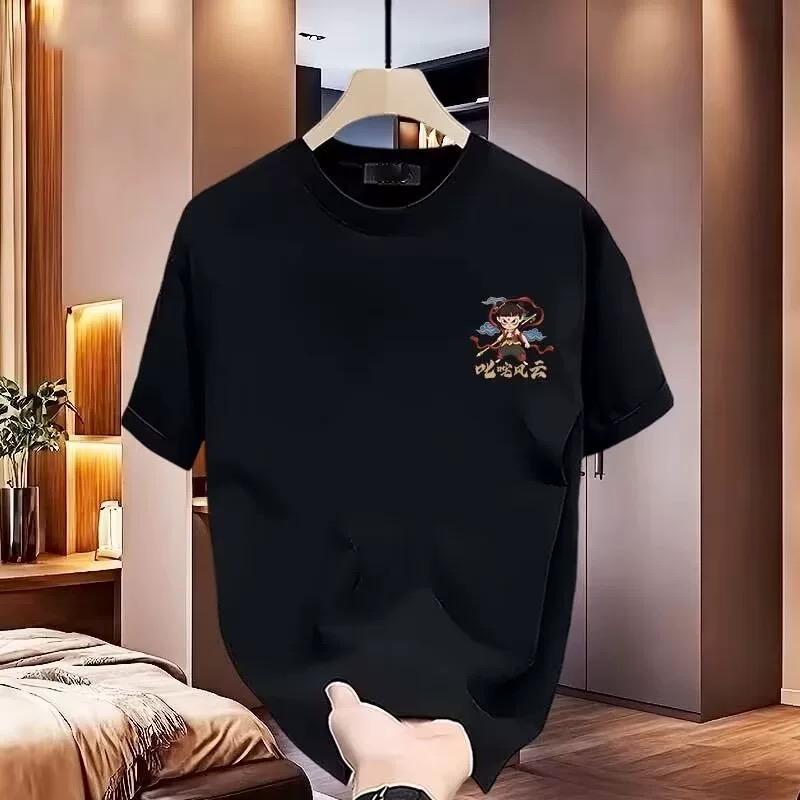 2025 summer pure cotton T-shirts for Women cute cartoon print hip hop Streetwear casual t shirt Female Harajuku Oversized Short Sleeve white y2k Tops