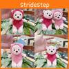 Cozy Short Plush Bear Astronaut Doll Keychain Vibrant Colors For Fun Collecting