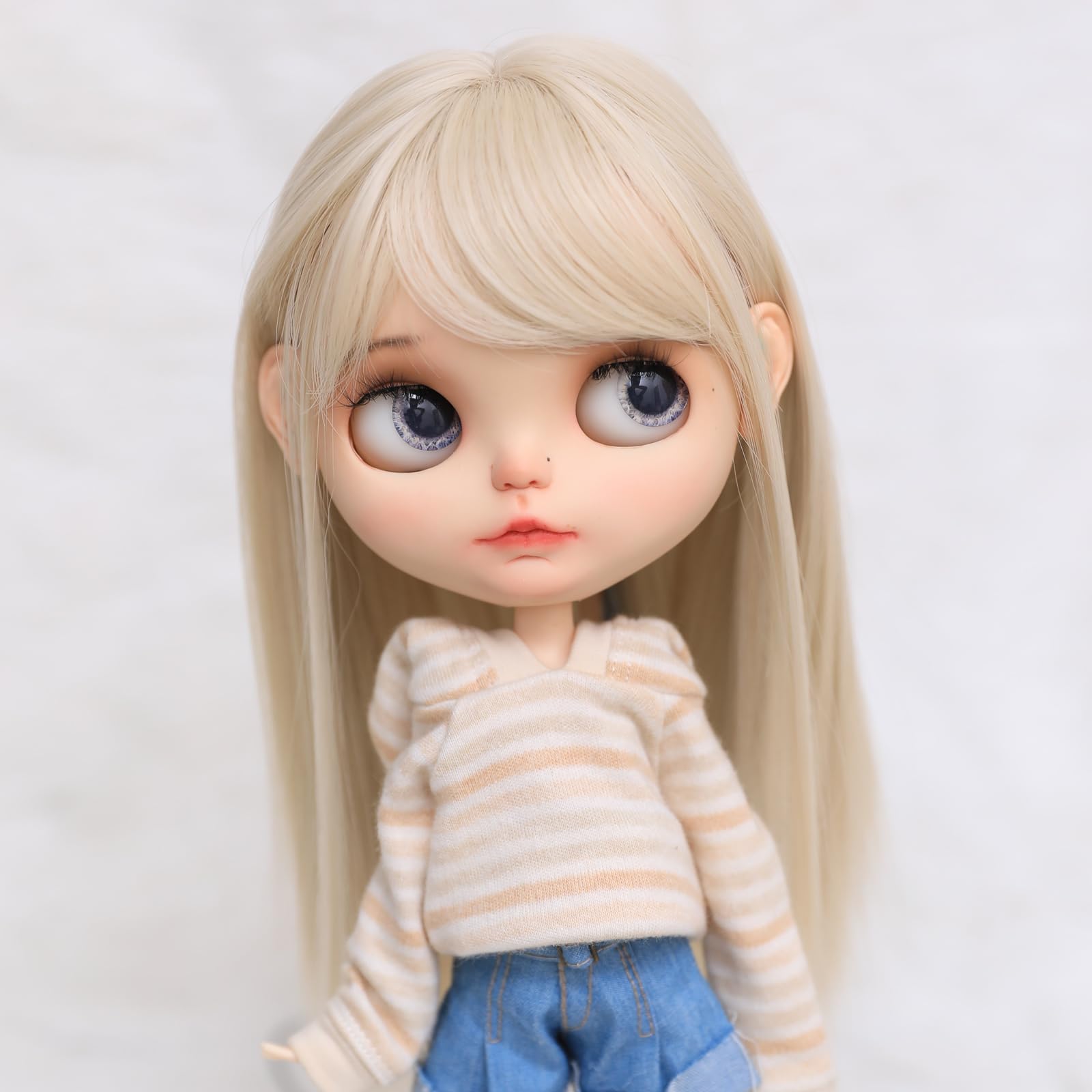 

Linfairy 9-10 inch Doll Long Wig (Light Blonde)