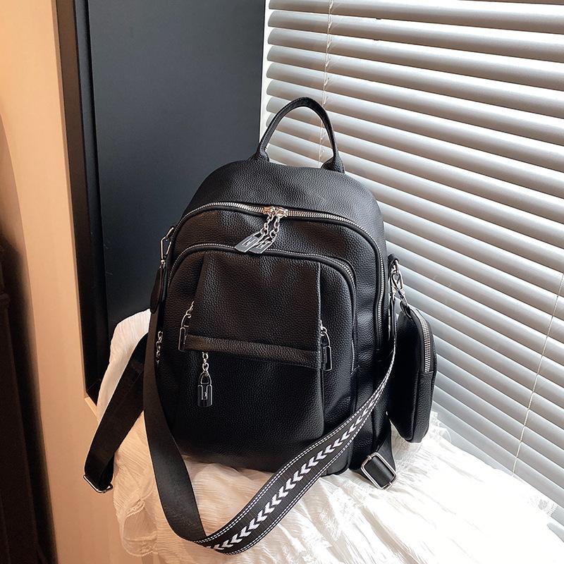 High-end Fashion Backpack Female New Student Class Commuting Schoolbag Large Capacity Travel Backpack