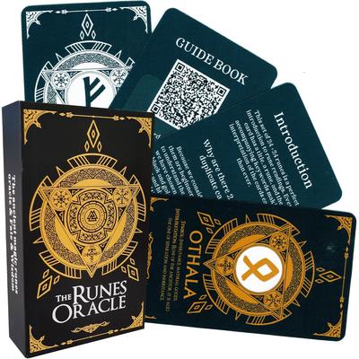 Runes Oracle Cards 48pcs Bicolor Versions Tarot Deck Board Game Entertainment Family Party Playing Games