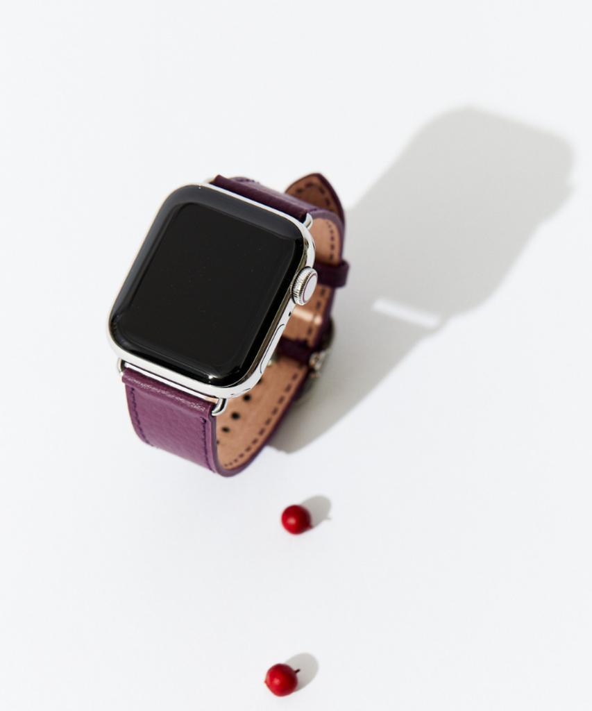 Adeo Apple Watch Galaxy Watch Recycled Vegan Leather Watch Strap Plum Purple (Type A)