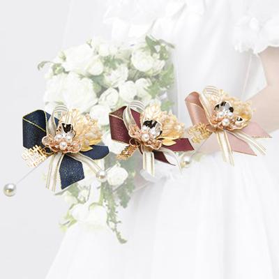 Spilla decorativa in finta perla da sposa, corsage sposa sposo