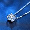 Real 1 .0ct D Color Moissanite Necklace Simple 925 Sterling Silver Pendant Necklaces For Women Bride Sparkling Wedding Jewelry