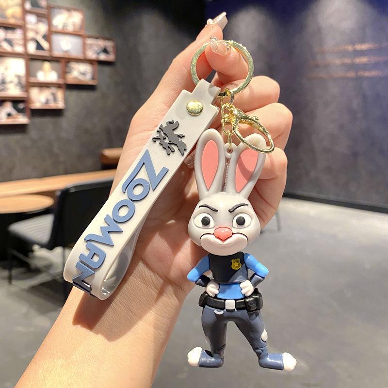 Zootopia Keychain Pendant Cartoon Judy Fox Nick Keychain Couple Bag Gift Large