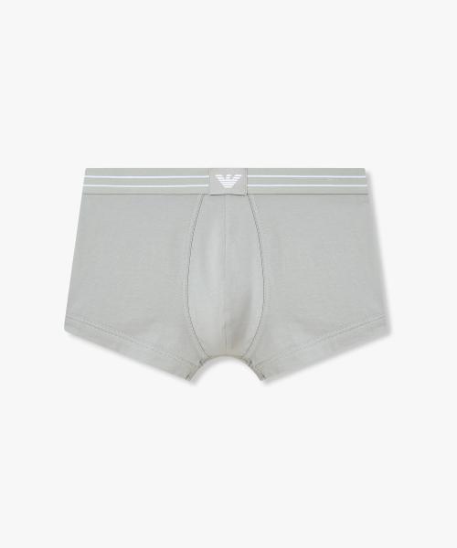 

[Emporio Armani Underwear] Мужские хлопковые боксеры с полосатой резинкой 0816112053 [Отправка из Кореи] 100% Оригинал Melange Grey - S