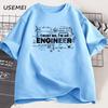 Mens Tshirt Trust Me I'm An Engineer T-shirt Cotton Man Work T Shirt Summer Cotton Tops Round Neck Short Sleeve Man Clothes
