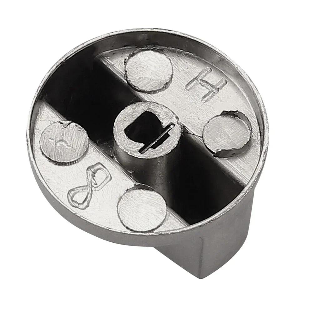 4pcs 4mm Stove Control Knobs Gas Hob Knob Metal Range Burner Switch Button Zinc Alloy Knobs Replacement For Cooktop Stove Oven