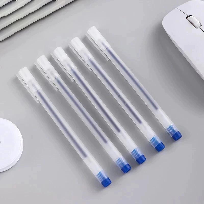 1/10 Pezzi Penna Gel Extra Fine 0.5mm Scrittura Esame Penna Nera Blu Rossa Studenti Cancelleria Ufficio Carbonio per Affari