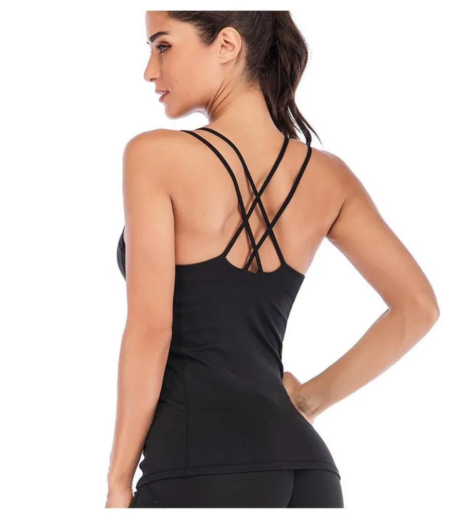 Yoga Wear Double Shoulder Thin Strap Cross Beautiful Back Sports Bra Sportswear Women's Shockproof Running Fitness Wear Underwear