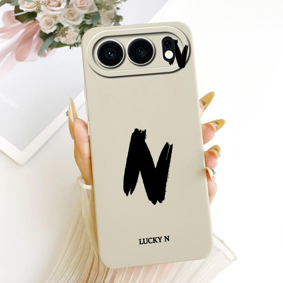 For Honor 500 5G Lucky Initial Letter Phone Case For Honor 500 MEY-AN00 Soft Silicone Shockproof Cases Bumpers