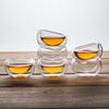 Set da 6 pezzi 50ml Vetro a doppia parete trasparente resistente al calore Piccola tazza da tè Kung Fu Tazze da degustazione Servizio da tè Tazzine da tè cinesi