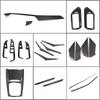 Real Carbon Fiber For BMW X5 X7 G05 G07 2019-2026 Car Center Control Panel Glass Lift Switch Frame Sticker Car Accessories