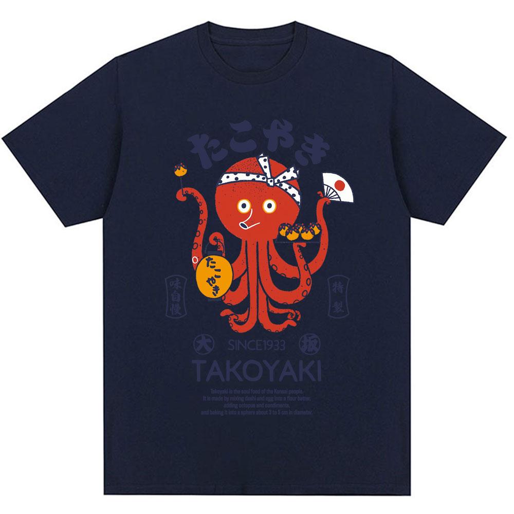 Japan Osaka Dotonbori T-Shirts Mode Herren Damen Lustig Takoyaki Osaka Betrunkener Oktopus T-Shirt Übergroß Vintage Baumwoll-T-Shirts