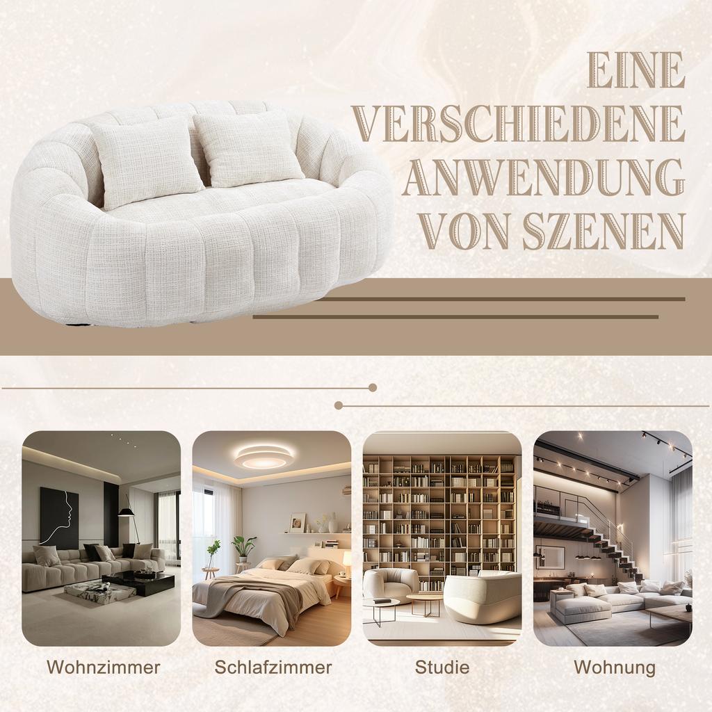 Bean Bag Sofa Lazy Sofa Durable Comfort Lounger High Back Chair for Adults and Children, Indoor & Outdoor, Soft Lounge Chair (Beige Chenille)