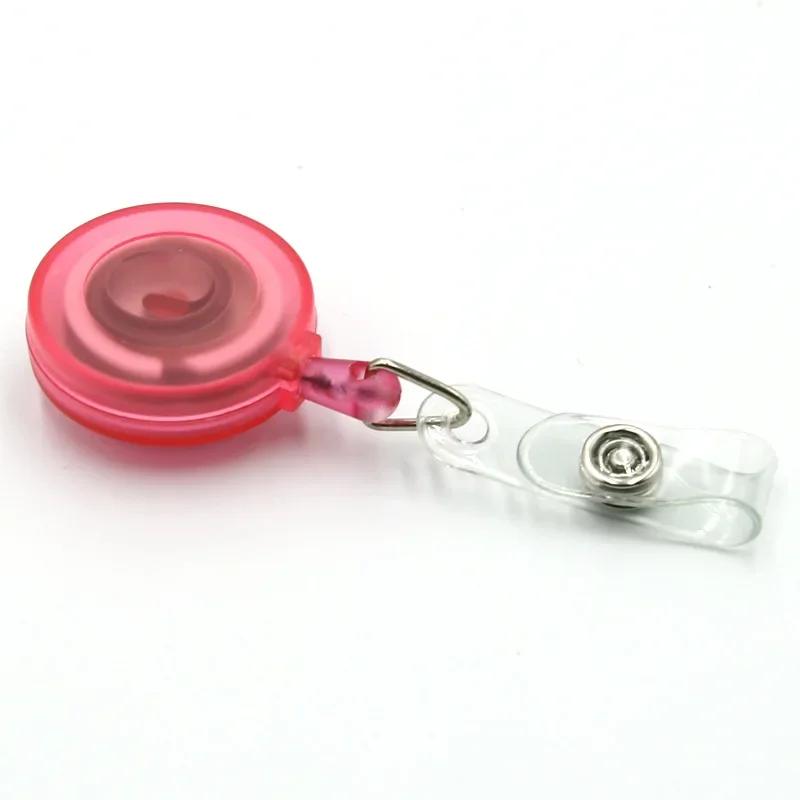 1Set Unisex ID Name Badge Credit Card Holder Employee's Staff Work Card Cover with Retractable Badge Reel Pass Bus Card Sleeve