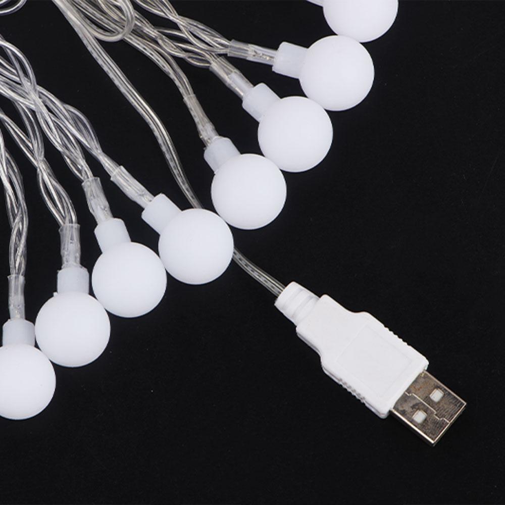USB/Batterie LED Ball Lichterketten Fee Girlande Wasserdichte Outdoor Lampe Weihnachten Girlande Hochzeit Party Lichter Dekoration