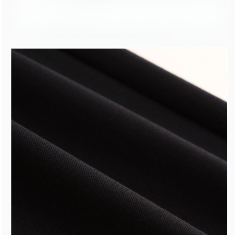 Elastic Waist Flared Pants for Women New High Waist Slimming Slit Micro Flare Pants for Spring and Autumn Black