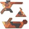 Classical Wooden Geometric Shape Tangram Board IQ Brain Teaser Puzzles Board Educational Toys