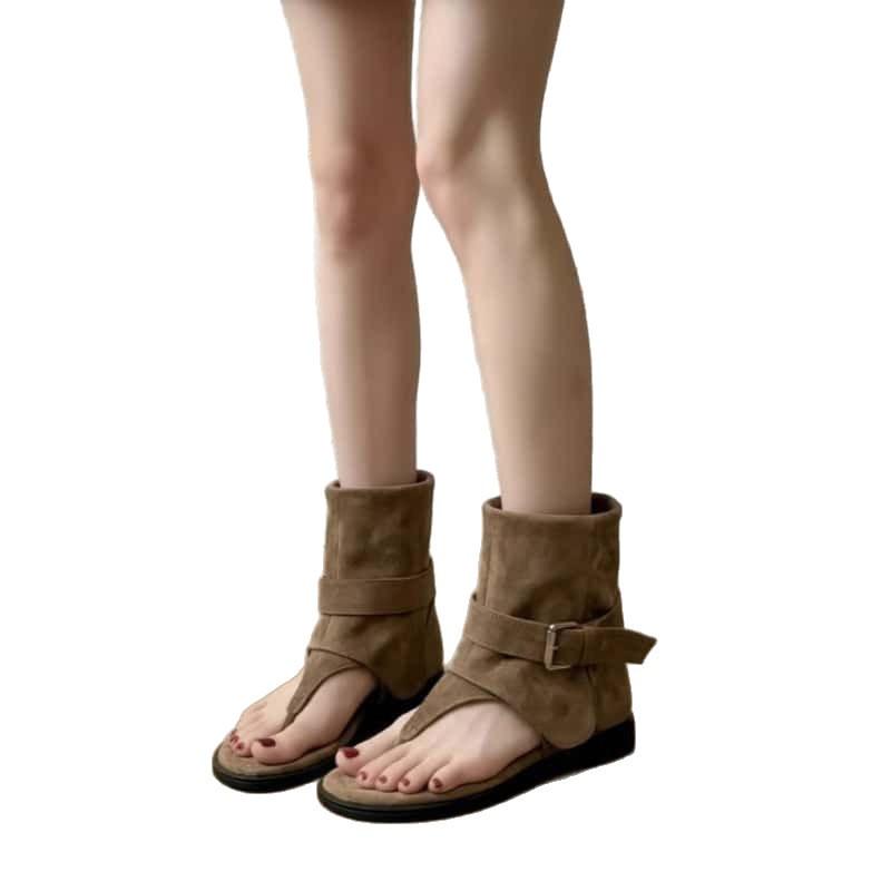 2026 Retro Sommer Thong Sandalen für Damen - Dicke Sohle, Modischer Hot Girl Stil