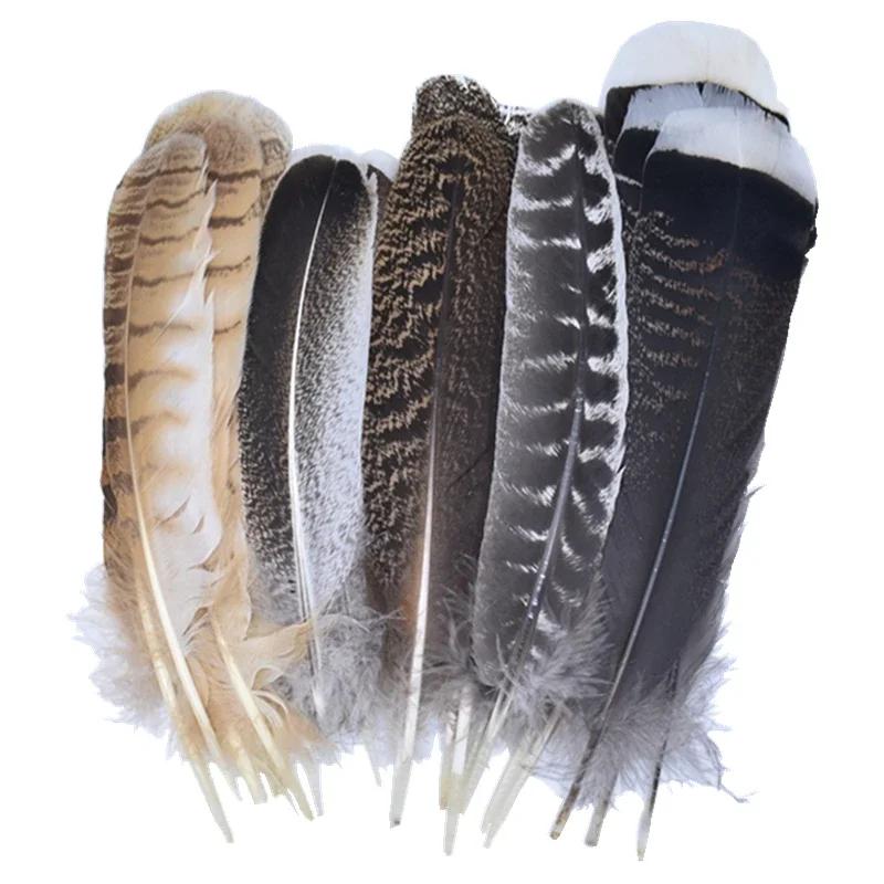 10Pcs Real Natural Eagle Feathers for Crafts Decoration Turkey Pheasant Carnival Hats Accessories Feather Decor Plumes Headpiece