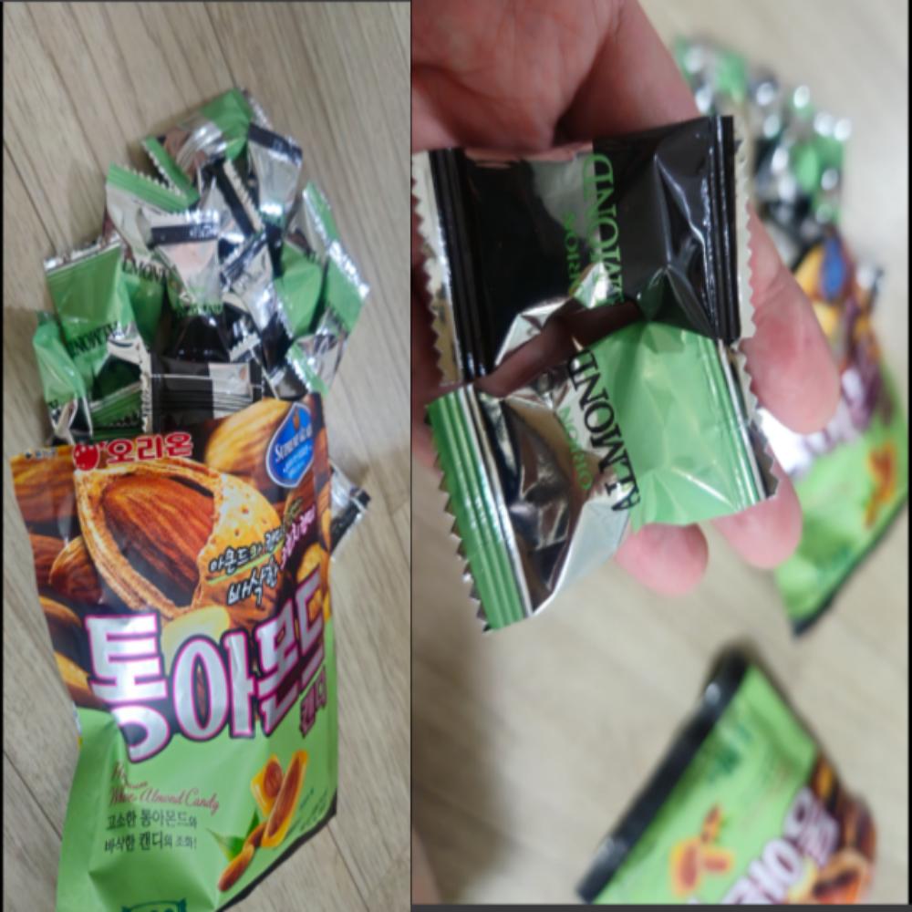 Orion Whole Almond Candy 3 x 90g (One each candy packaged inside a 90g bag)