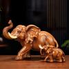 1PC Resin Lucky Elephant Ornament Animal Sculpture Crafts Absorb Wealth Living Room Office Desktop Home Decoration
