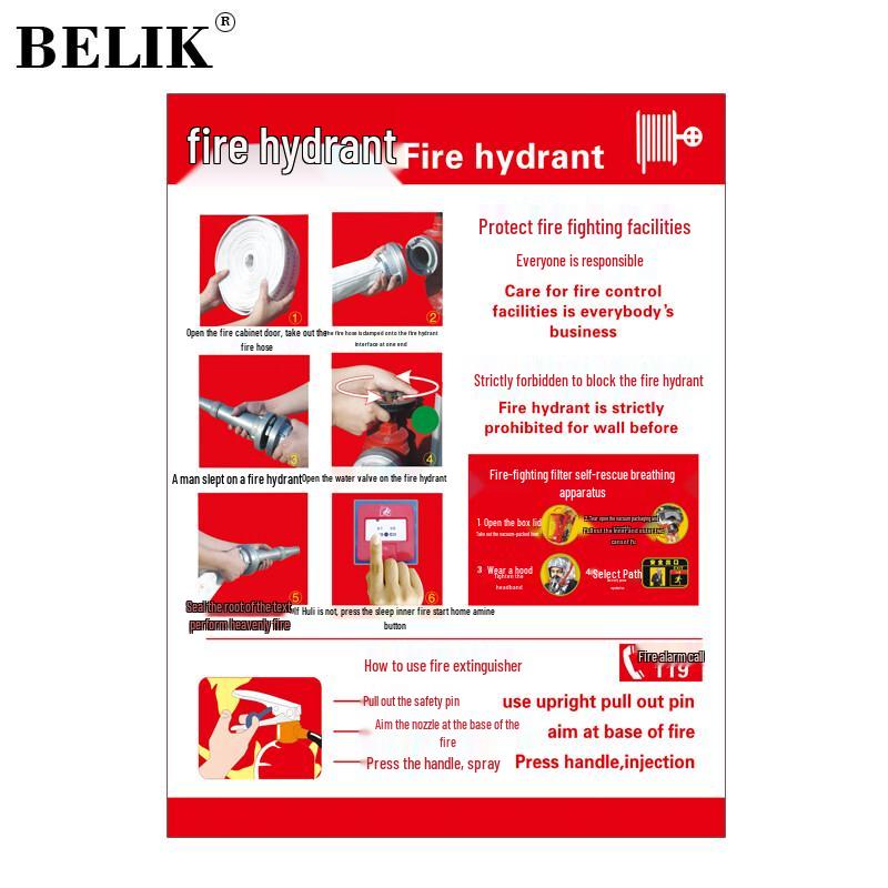 BELIK Fire Hydrant Safety Sticker Set