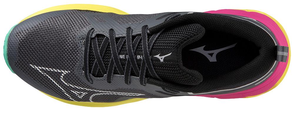 Trail Sports Shoes Mizuno Black Iron Gate / Blaz.Yellow / Fuchsia Fed Wave Ibuki 4