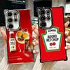 Lamb Heinz Tomato Ketchup Soft Phone Case For Samsung Galaxy S26 Ultra S25 Edge S24 FE S23 Plus S22 S21 + S20 Plating Anti-Fall