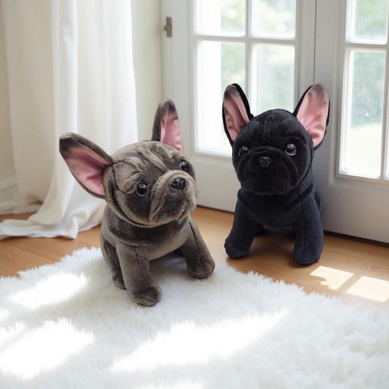 Plush Bulldog Toy With Soft Short Plush For Kids And Adults