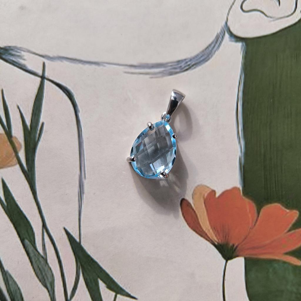 Серебряная подвеска с топазом 4.2ct (2207153)