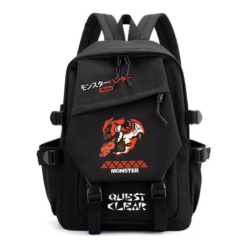 Wersja Q Monster Hunter Mężczyźni Kobiety Plecak Długi Miecz Felyne Diablos Rathalos Kreskówka Uczeń Plecak Szkolny Japońska Anime Plecak na co dzień