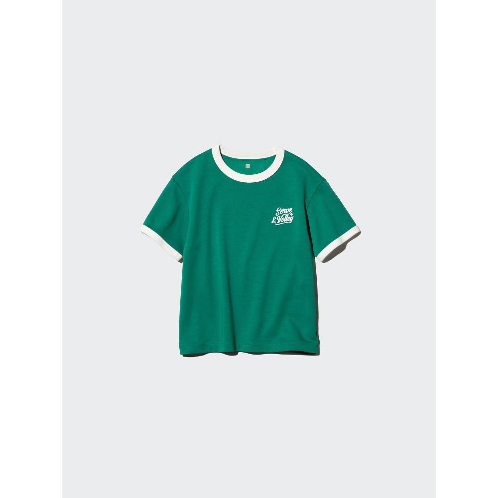 Uniqlo Japan Aerism Cotton Graphic Crewneck Tee