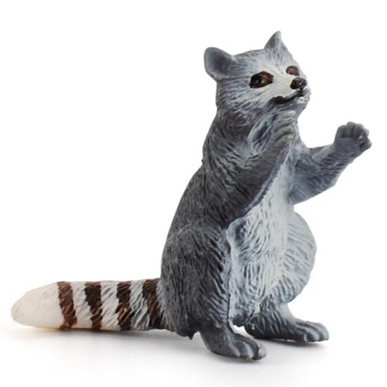 Animal Model Simulated Detailed PVC Forest Animal Raccoon Model for Kids