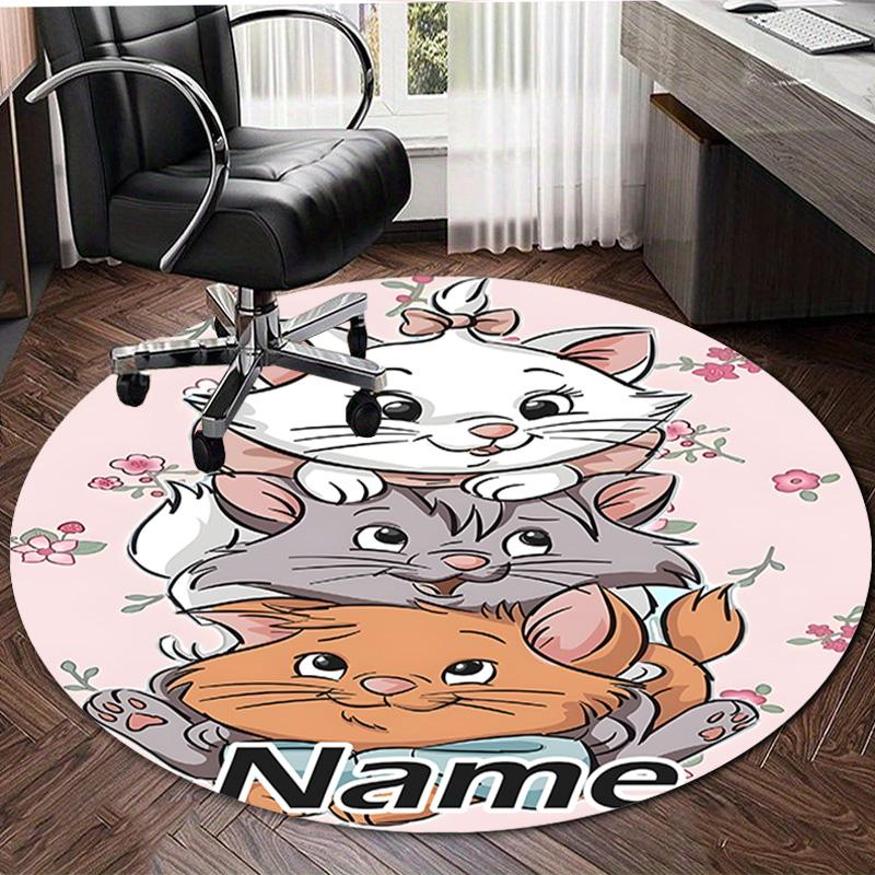 Personalized M-Marie Round Chair Office Rug - Perfect for Mat, Office Chair & More - Ideal Gift for Birthdays and Holidays