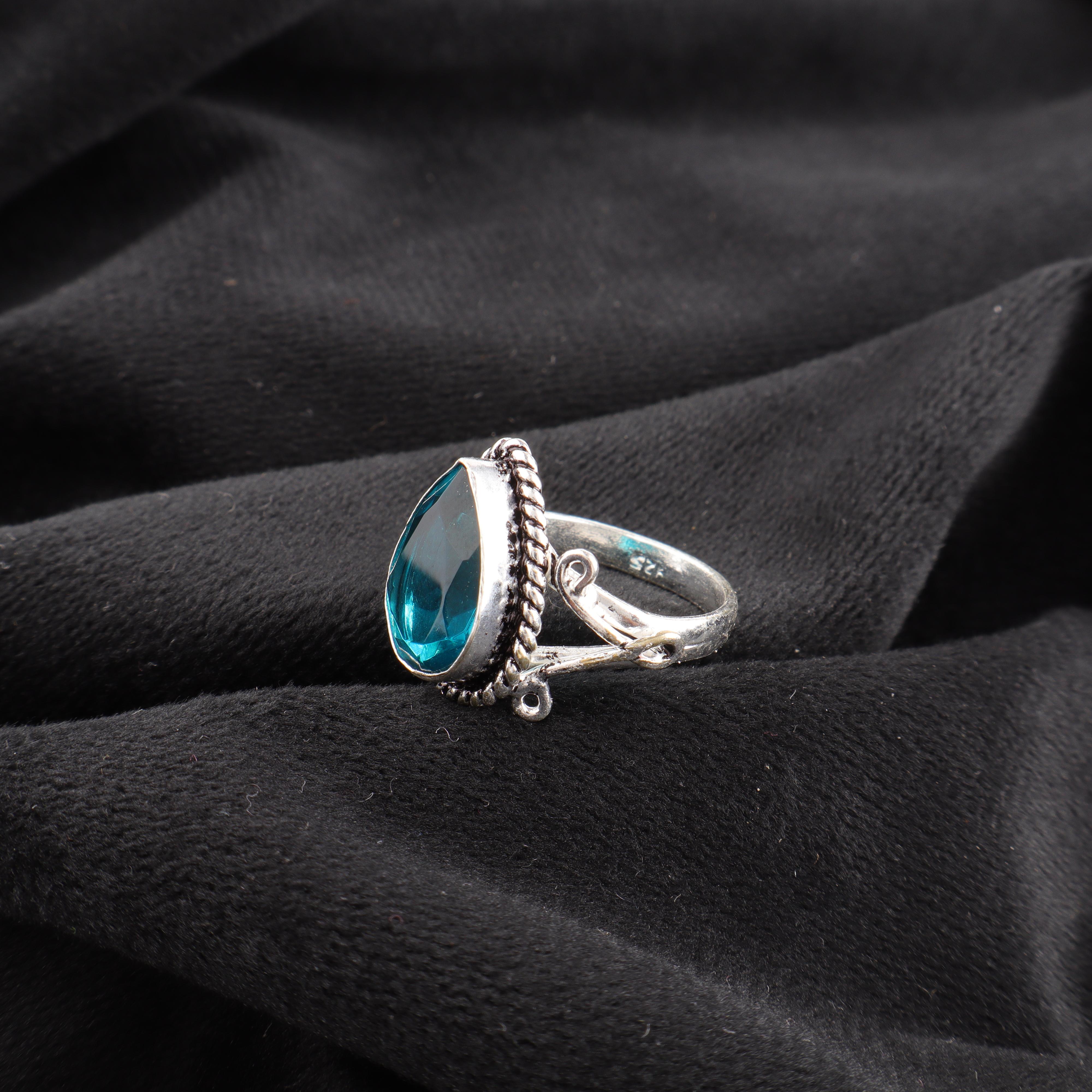 

Апатит Ювелирные изделия из серебра ручной работы, Кольцо из стерлингового серебра 925 пробы, Красивые ювелирные изделия с драгоценными камнями ручной работы, Кольцо с апатитом для нее 12 синий