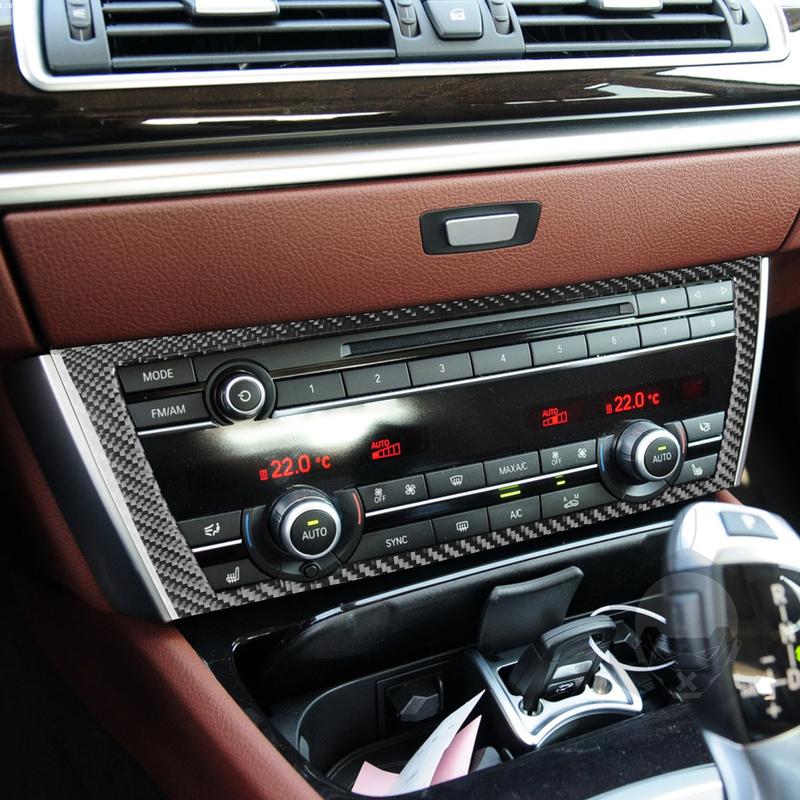 Carbon Fiber Car Accessories Interior Gear Shift Dashboard Window Lift Cover Stickers Trim For BMW F07 5 Series GT 2010-2017