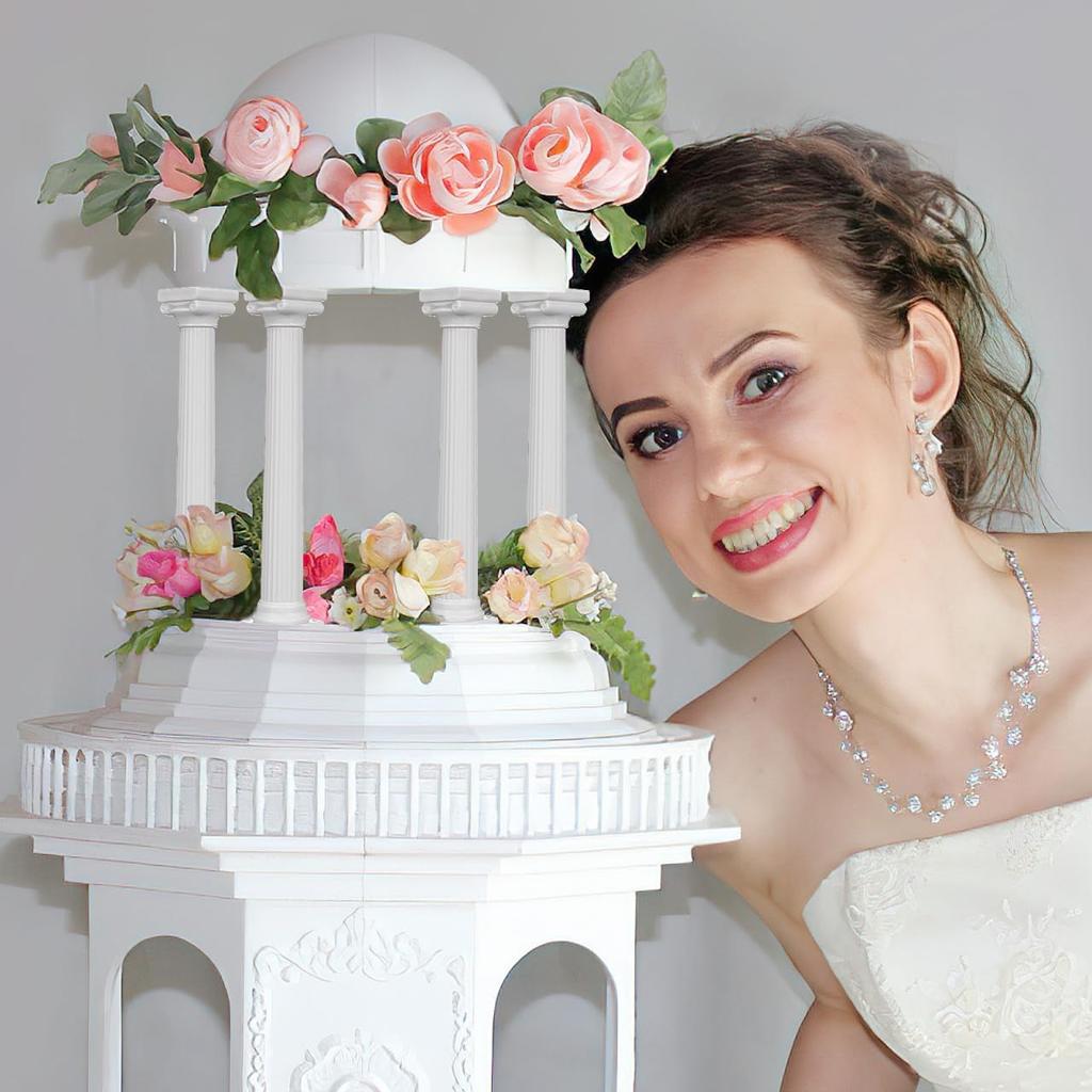 UPKOCH 8PCS Roman Column Pillars - Plastic Tiered Support Rods for Wedding & Birthday Cakes, 6.7" White Decorative Columns with Square Base